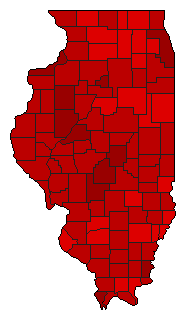 2002 Illinois County Map of General Election Results for Secretary of State