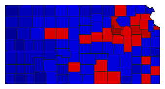 2002 Kansas County Map of General Election Results for Attorney General