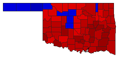 2002 Oklahoma County Map of General Election Results for Insurance Commissioner