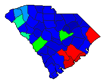 2002 South Carolina County Map of Republican Primary Election Results for Attorney General