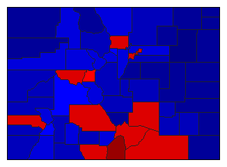 2002 Colorado County Map of General Election Results for Secretary of State