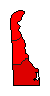 2004 Delaware County Map of Democratic Primary Election Results for President