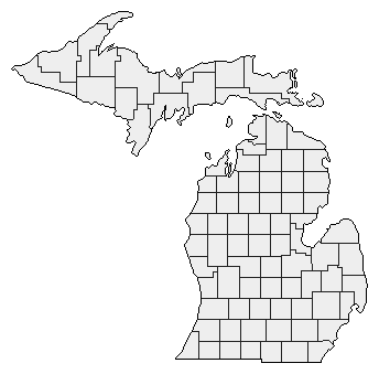 2004 Michigan County Map of Democratic Primary Election Results for President