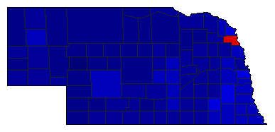 2004 Nebraska County Map of General Election Results for President