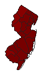 2004 New Jersey County Map of Democratic Primary Election Results for President
