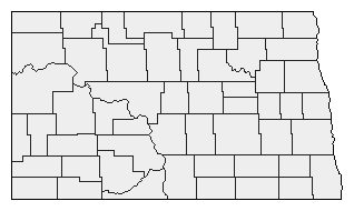 2004 North Dakota County Map of Democratic Primary Election Results for President