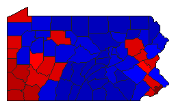 2004 Pennsylvania County Map of General Election Results for State Auditor