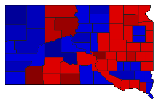 2004 South Dakota County Map of General Election Results for Senator