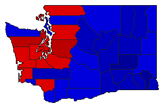 2004 Washington County Map of General Election Results for President