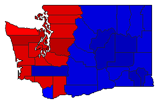 2004 Washington County Map of General Election Results for Senator