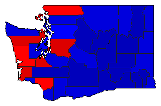 2004 Washington County Map of General Election Results for Governor