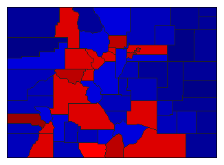 2004 Colorado County Map of General Election Results for President