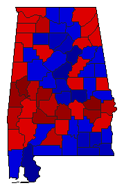 2006 Alabama County Map of General Election Results for State Auditor