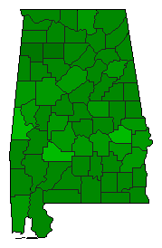 2006 Alabama County Map of Special Election Results for Referendum
