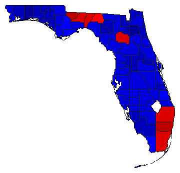 2006 Florida County Map of General Election Results for Governor