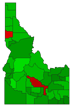 2006 Idaho County Map of General Election Results for Initiative