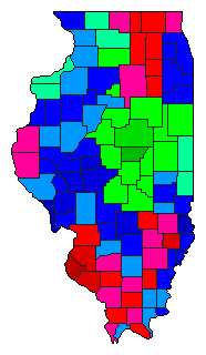 2006 Illinois County Map of Republican Primary Election Results for Governor