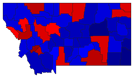 2006 Montana County Map of General Election Results for Senator