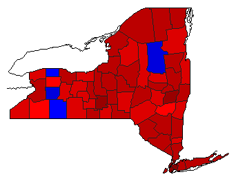2006 New York County Map of General Election Results for Governor
