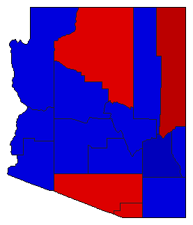 2006 Arizona County Map of General Election Results for Senator