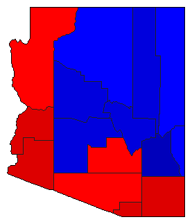 2006 Arizona County Map of Republican Primary Election Results for Governor