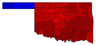 2006 Oklahoma County Map of General Election Results for Governor