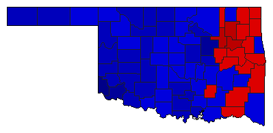 2006 Oklahoma County Map of Republican Runoff Election Results for Lt. Governor