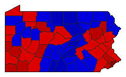 2006 Pennsylvania County Map of General Election Results for Senator