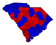 2006 South Carolina County Map of General Election Results for Governor