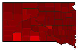 2006 South Dakota County Map of General Election Results for Referendum