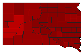 2006 South Dakota County Map of General Election Results for Initiative