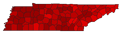 2006 Tennessee County Map of General Election Results for Governor