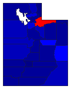 2006 Utah County Map of General Election Results for Senator