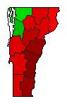 2006 Vermont County Map of Democratic Primary Election Results for Lt. Governor