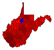 2006 West Virginia County Map of General Election Results for Senator