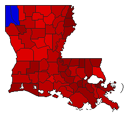 2007 Louisiana County Map of General Election Results for Attorney General