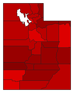 2007 Utah County Map of General Election Results for Referendum