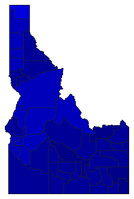 2008 Idaho County Map of Republican Primary Election Results for President