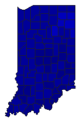 2008 Indiana County Map of Republican Primary Election Results for President