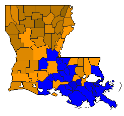 2008 Louisiana County Map of Republican Primary Election Results for President