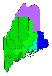 2008 Maine County Map of Republican Primary Election Results for President