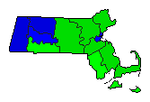 2008 Massachusetts County Map of Republican Primary Election Results for President