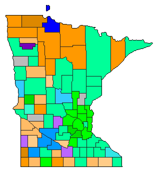 2008 Minnesota County Map of Republican Primary Election Results for President