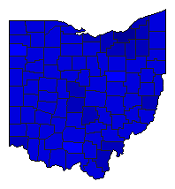 2008 Ohio County Map of Republican Primary Election Results for President