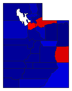 2008 Utah County Map of General Election Results for President