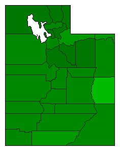 2008 Utah County Map of Republican Primary Election Results for President