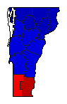 2008 Vermont County Map of General Election Results for Lt. Governor