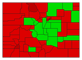 2008 Colorado County Map of General Election Results for Initiative