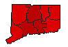 2008 Connecticut County Map of General Election Results for President