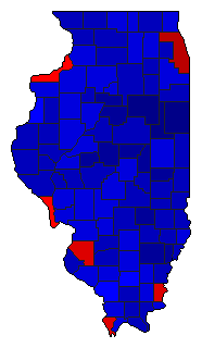 2010 Illinois County Map of General Election Results for State Treasurer